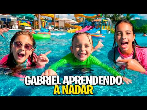Teaching Gabriel to swim in 24 hours! He did it!