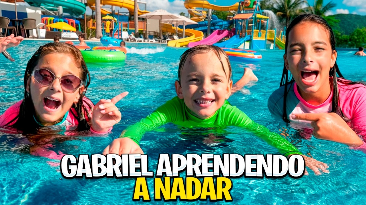 ENSINANDO O GABRIEL A NADAR EM 24 HORAS! Ele conseguiu