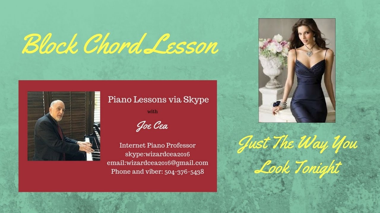 Free Jazz Piano Lessons How to play Block Chords YouTube