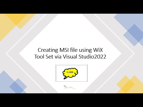 Creating MSI file using WiX tool set