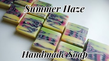 Summer Haze - Handmade Cold Process Soap - Divider and Oasis Swirl - Soap Challenge Club