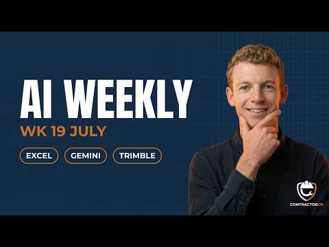 Construction AI Weekly: Excel Skills, Gemini Notebook, Trimble AI Takeoff