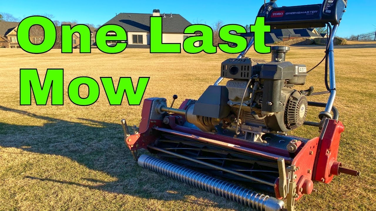 Mowing Dormant Bermuda Grass - Greensmaster 1600 Last Mow of the Year. - Mowing Dormant Bermuda Grass - Greensmaster 1600 Last Mow of the Year.
