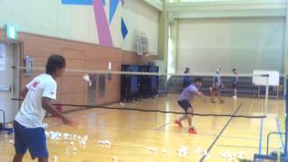 Badminton lesson 20150624(WED) - random 1