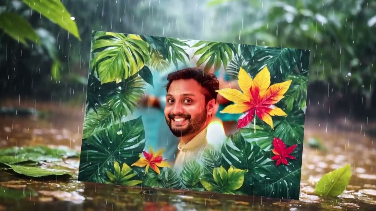 Eng Bright Floral 3D Wedding Invitation P1440-4-3