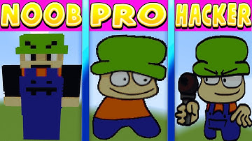 Minecraft Pixel Battle NOOB vs PRO vs HACKER FNF Bambi