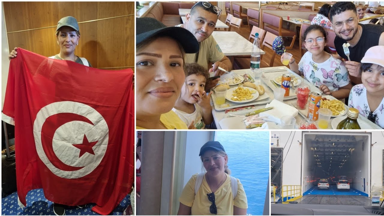 اجواء رحلتنا عبر الباخرة إلى تونس🇹🇳🇹🇳🇹🇳