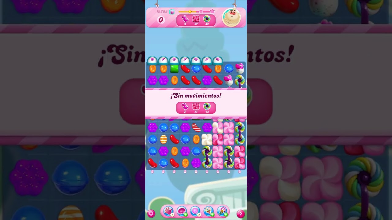 Candy Crush Saga Level 19869 complete + *BOOSTERS x1 + OVNI + 21 MOVIMIENTOS* (nivel 19869)