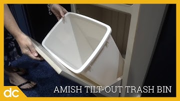 Amish Tilt Out Trash Bin Cabinet with Drawer