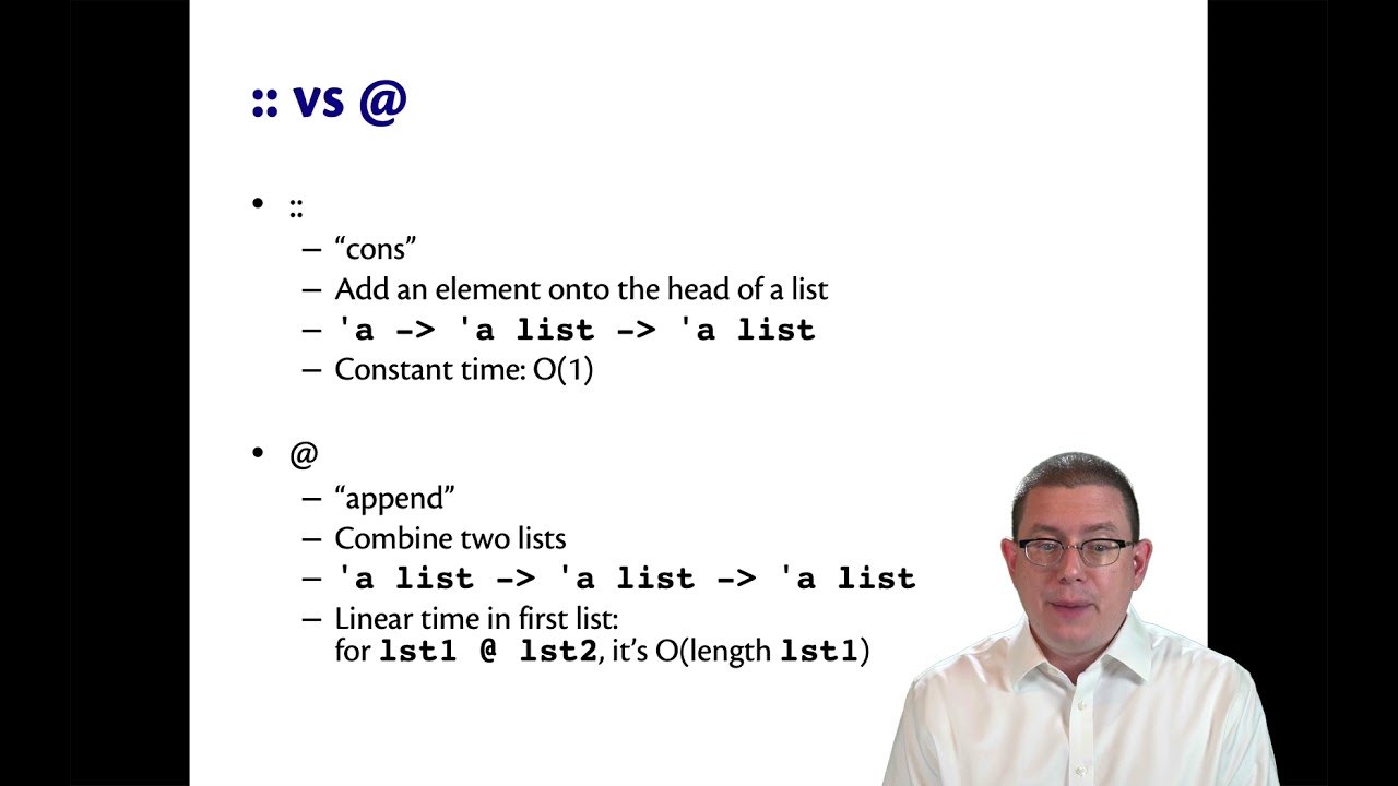 3.1. Lists — OCaml Programming: Correct + Efficient + Beautiful