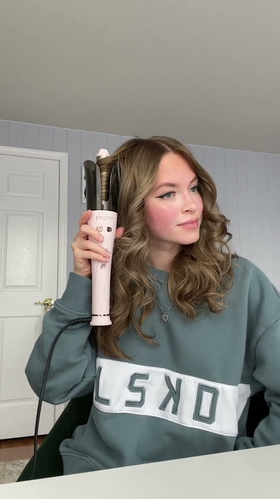 Trying a automatic curler for the first time #haircurls #curlingiron