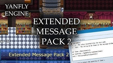 YEP.154 - Extended Message Pack 2 - RPG Maker MV