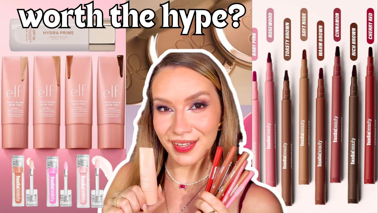 NEW VIRAL makeup releases | HUDA Beauty lip contour stain, ELF skin tint, Anastasia Beverly Hills