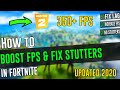 🔧Boost FPS and Fix Stutters in Fortnite ✅ |*UPDATED 2020*|Fortnite Optimization Tips!