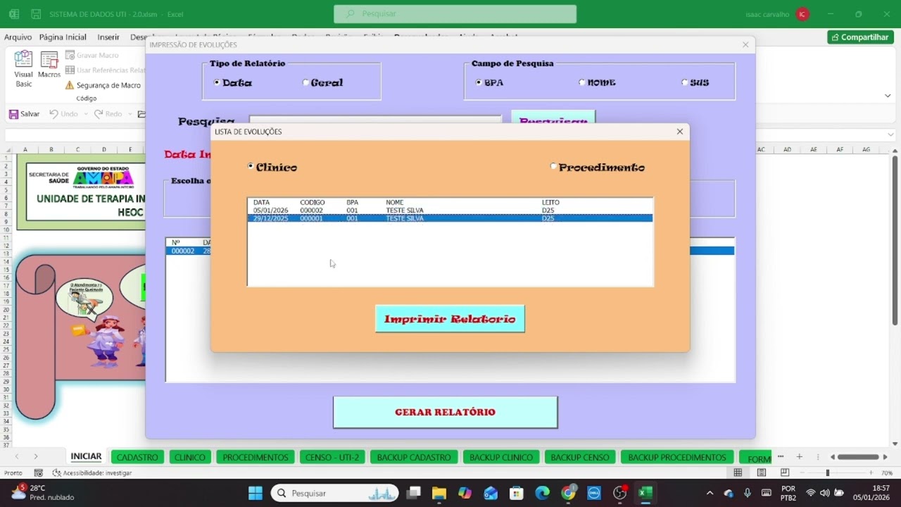 Sistema Integrado HEOC | Aula 05: Central de Relatórios e Impressão de Documentos