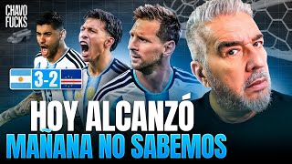 THIS WAS THE WORST GAME OF THE SCALONI ERA. ARGENTINA NEEDED 120 MINUTES TO BEAT CAPE VERDE.