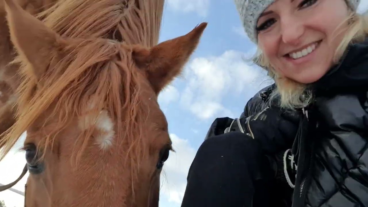 Sanka moja kochana i Fabia. Zimowe zabawy #konie #horses 