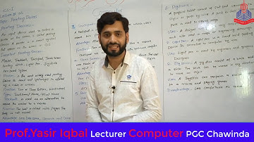 Pointing Devices Computer Science ICS Part I Chapter# 1 Lecture# 6