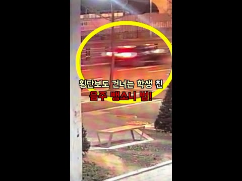 횡단보도 건너는 학생 친 음주 운전자.. 그대로 도주!? [shorts]