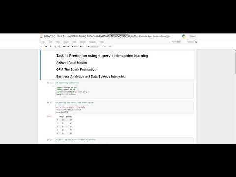Task 1-Prediction using supervised machine learning | Business Analytics and Data Science Internship