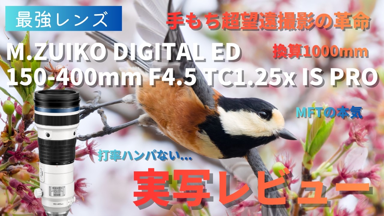 MFT最強レンズ】M.ZUIKO DIGITAL ED 150-400mm F4.5 TC1.25x IS PRO