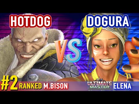 SF6 ▰ HOTDOG (#2 Ranked M.Bison) vs DOGURA (Elena) ft. RYUKICHI (Ken) ▰ High Level Gameplay