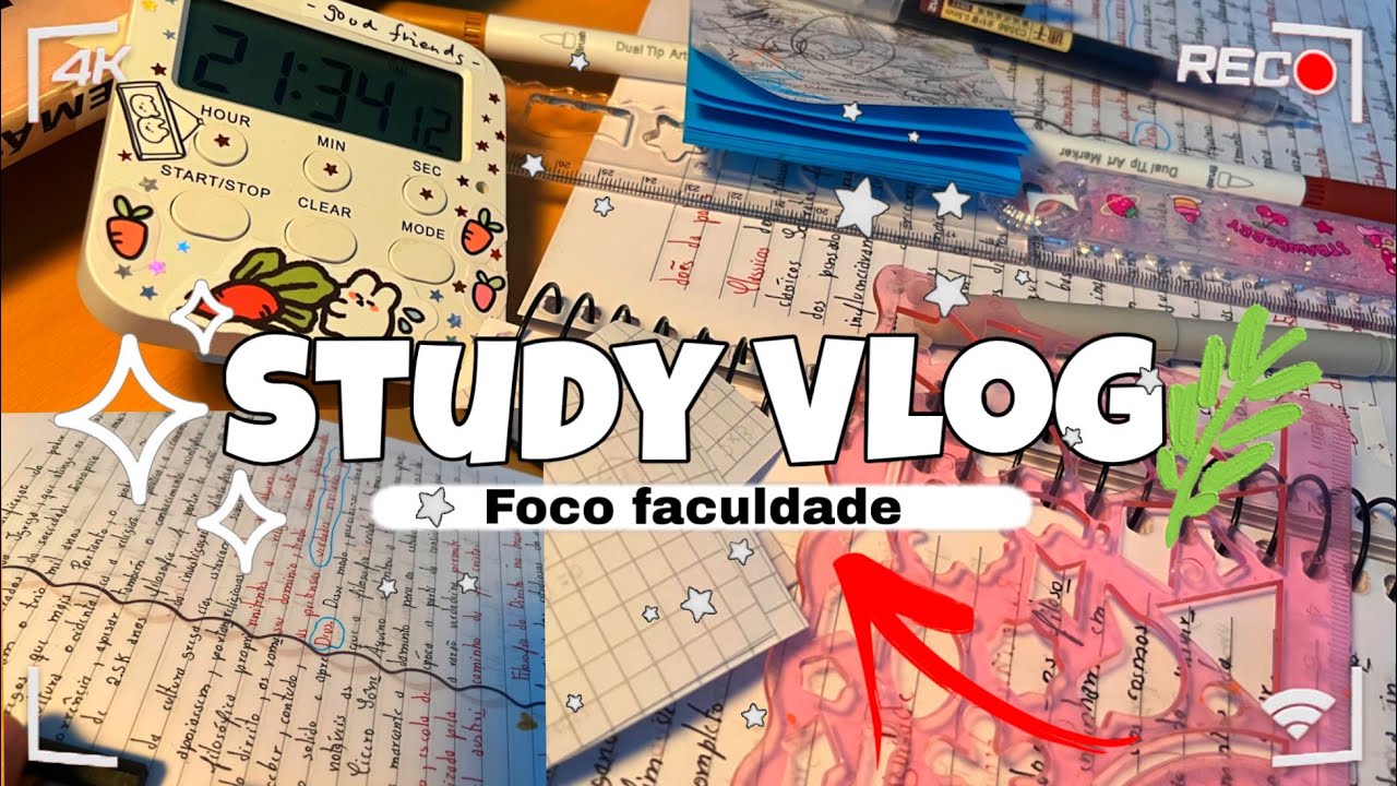 Study Vlog🌧️✨ (Foco Faculdade e MUITA escrita ✍️) #study 
