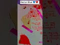 red or blue ❤️💙 #frozen #art #journal #artjournalideas #diy