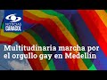 Multitudinaria marcha por el orgullo gay en Medellín