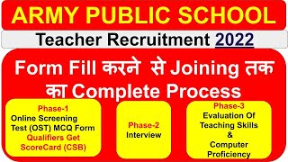 Army Public School Vacancy 2022 | AWES Teacher Recruitment 2022 | APS Vacancy 2022 | APS CSB 2022