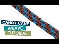 HOW TO MAKE A PARACORD WEAVE TUTORIAL // Candy cane paracord weave