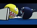 Pacman faces chainchomp monsters in a fun adventure