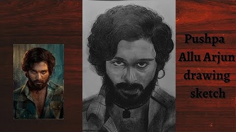 Pushpa first look drawing | Allu Arjun as Pushpa drawing | Allu Arjun realistic drawing