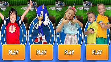 Sonic Dash vs Tag with Ryan vs Nastya Rush vs Vlad & Niki Run Gameplay HD