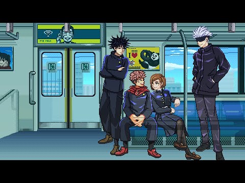 【呪術廻戦】ドットアニメーション「廻送電車」【作業用BGM】