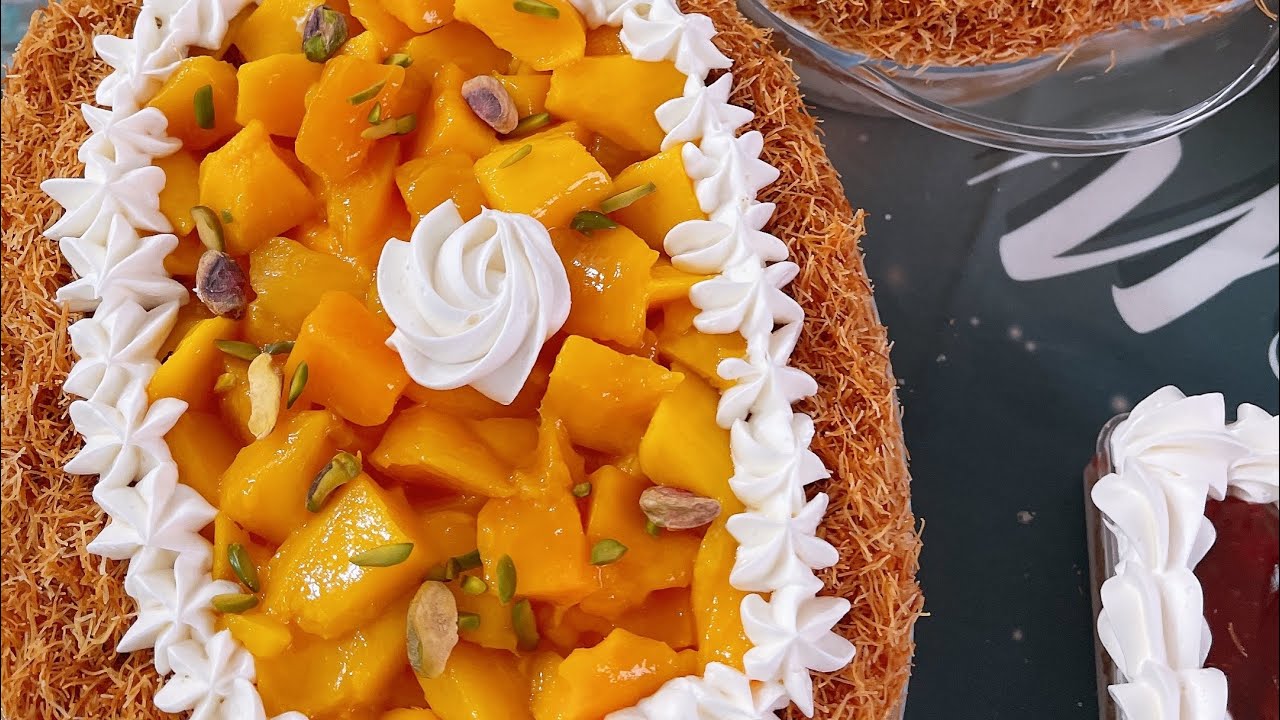 الكنافه بالمانجه كما لم ترونها من قبل😂✋🏻حاجه فاخر من الاخر مع زينب زياد