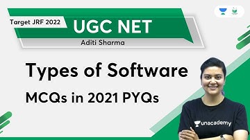 Types of Software | MCQs in 2021 PYQs | TARGET JRF 2022 | Unacademy UGC NET | Aditi Sharma