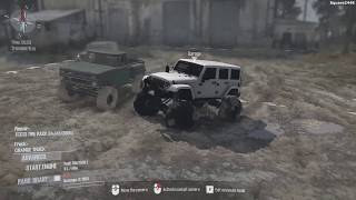Spintires Mudrunner Mudding With 2016 Jeep Wrangler & Chevy K10