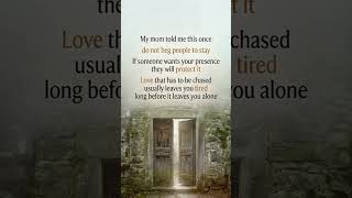 My Mom Told Me This Once English Quotes