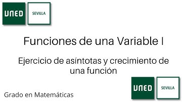 Estudio de asíntotas y crecimiento de una función | Funciones de una Variable I | UNED