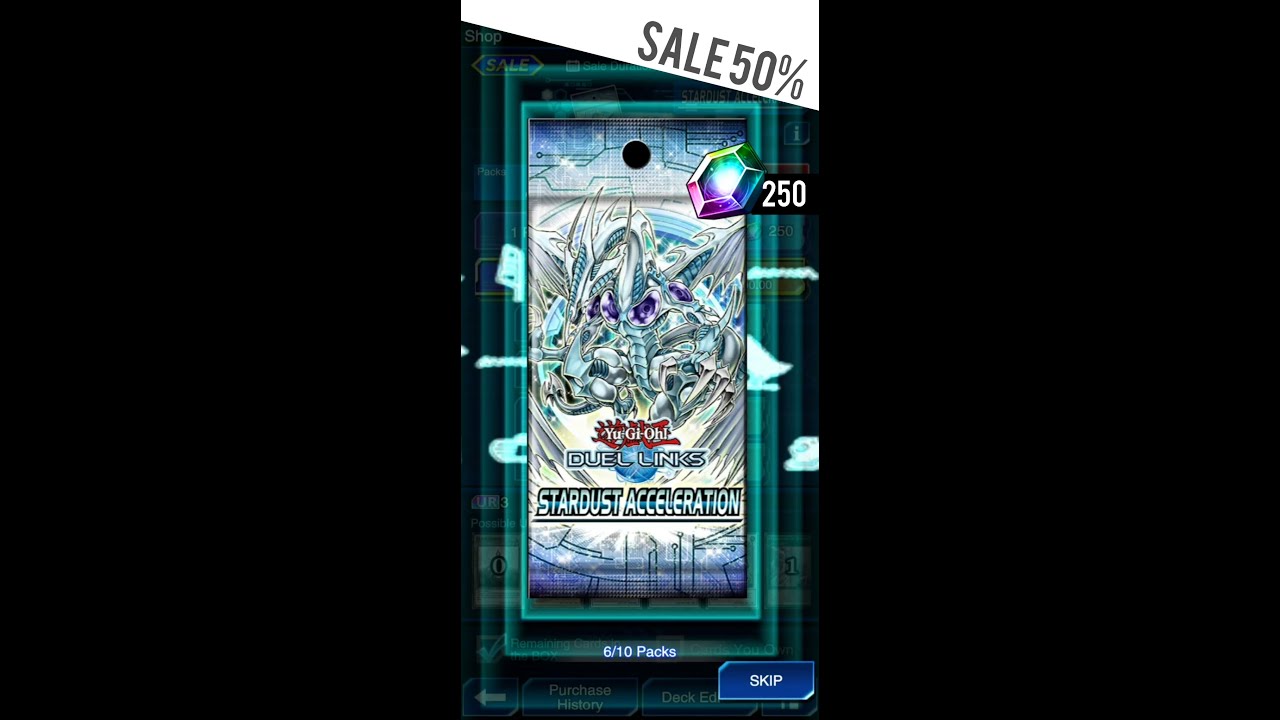 Yugioh Duel Links Sale 50! Yeah! 250 gems for 10 packs! YouTube