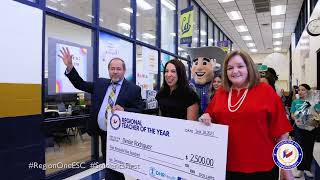 Region One ESC | Surprise Regional Teacher of the Year Check Presentation September 2023