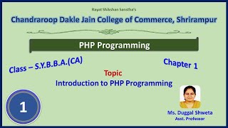 BBA(CA) - II - Introduction to PHP Programming