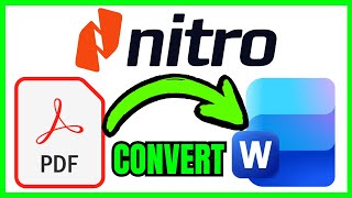 How To CONVERT PDF To Word In Nitro (QUICK & EASY) 2026