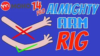 how to make an almighty arm rig in Moho 14 pro