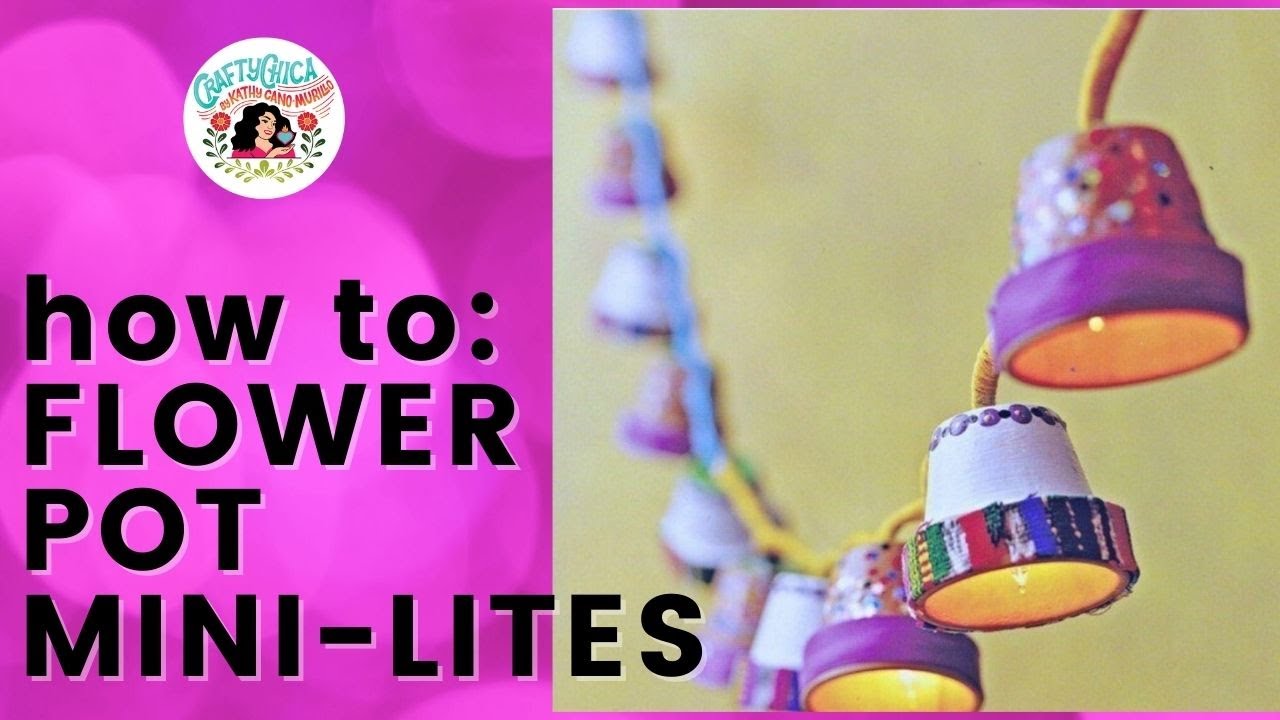 Mini Flower Pot Craft Ideas DIY Patio Lights YouTube
