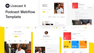 Livecast X - Podcast Webflow Template | BRIX Templates