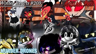 Winter Reacts Møro Productions - Helluva Boss Vs. Murder Drones Crossoverexcellence As Usual