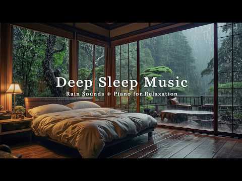Peaceful Rain with Soft Piano - Healing Sleep Music to Calm the Body, Release Stress, Sleep Better