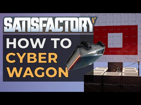 Satisfactory Cyberwagon Basketball | How NOT to use the Cyberwagon in Satisfactory Update 3!